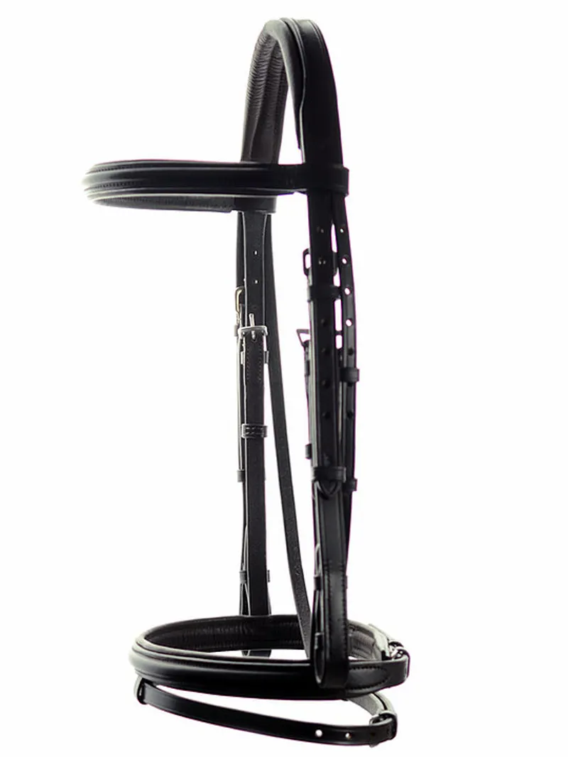 Dever Ascot Comfort 5/8In Flash Bridle Black